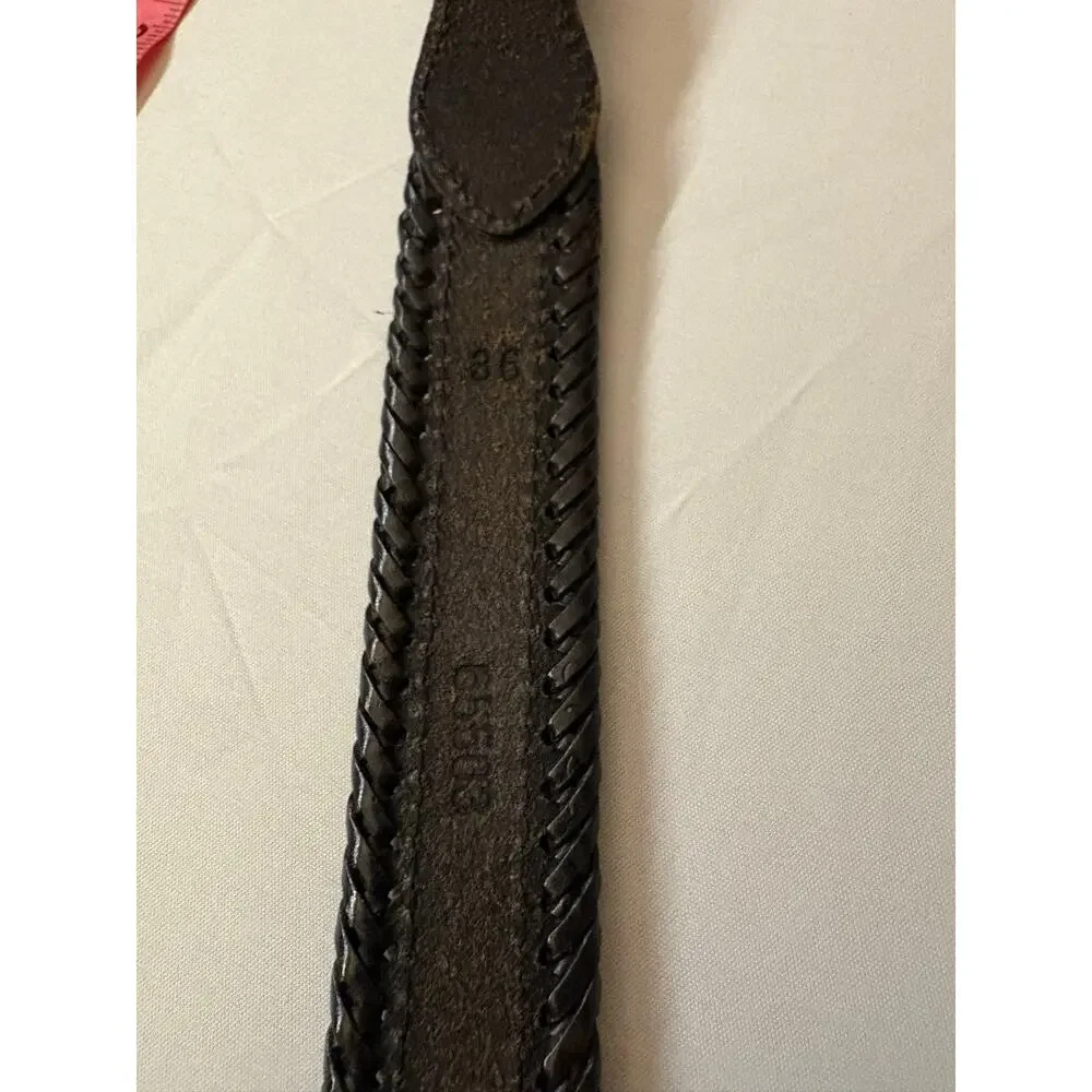 Vintage 1991 Beaded Leather Belt 36 Southwestern Western Westerncore cowgirl
